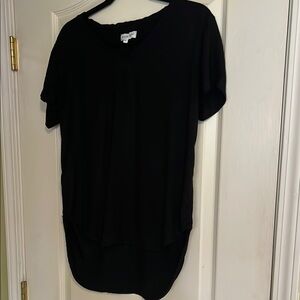 Bella Dahl Black Relaxed Short Sleeve T-Shirt